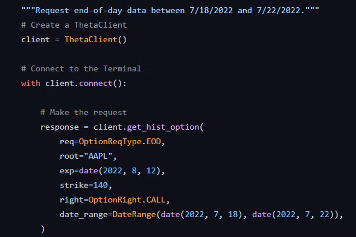 Free Historical Options Data + New API Features